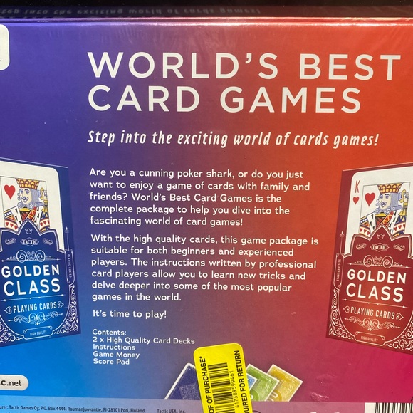 World’s Best Card Games By Tactic USA 2 Cards Decks & Game Money New retail $30 - Picture 4 of 6